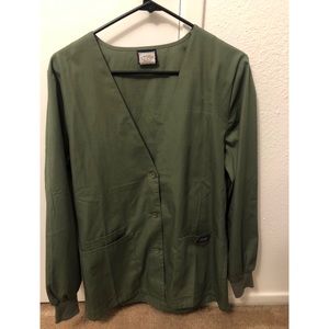 Cherokee Brand Olive Green Scrub Jacket